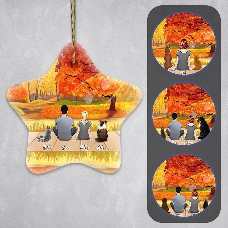 The Fall Star Ornament – Personalized Pet & Owner