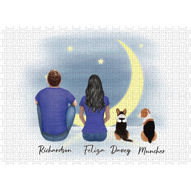 The Moon Personalized Pet & Owner Puzzle