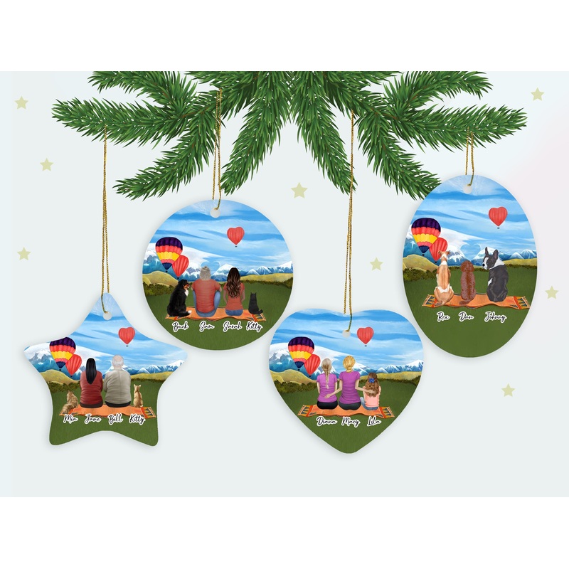 Valentine Day Circle Ornament – Personalized Pet & Owner