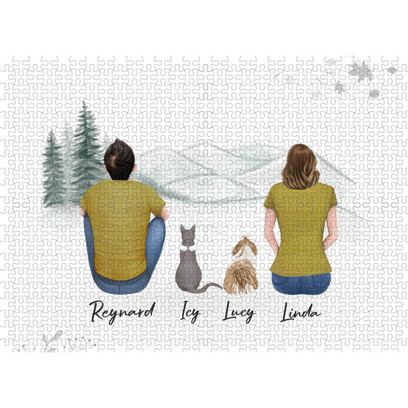 White Mountains Personalized Pet & Owner Puzzle