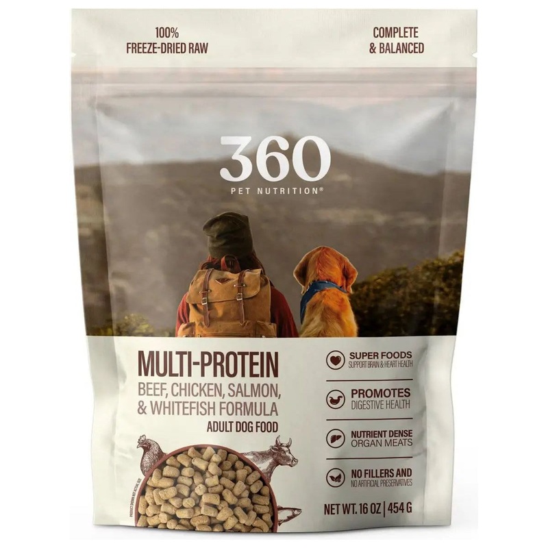 360 Pet Nutrition Raw Formula Multi-Protein Grain-Free Adult Freeze-Dried Dog Food
