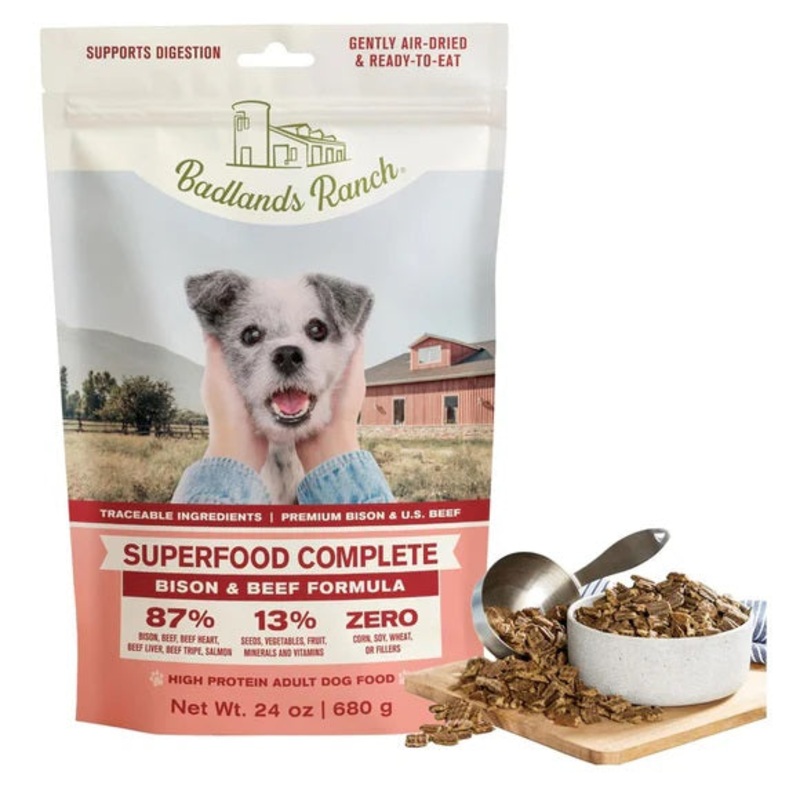 Badlands Ranch -Superfood Complete Bison & Beef Formula Air Dried Dog Food