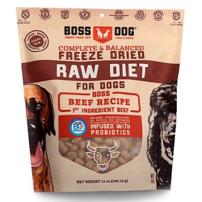 Boss Dog Freeze Dried Beef Nuggets 12z