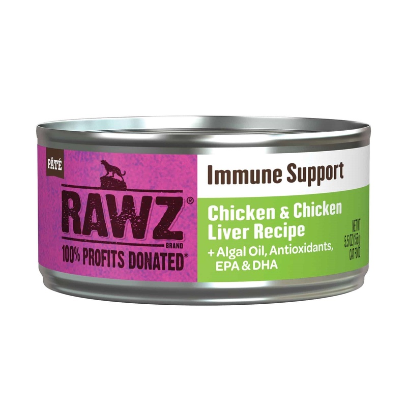 Chicken & Chicken Liver Pate Cat Food by Rawz, 5.5oz – Immune Support