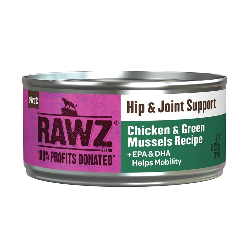 Chicken & Green Mussels Pate Cat Food by Rawz, 5.5oz – Hip & Joint Support