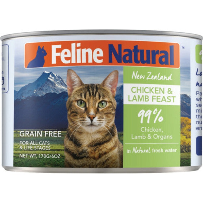 Chicken & Lamb Canned Wet Cat Food by Feline Naturals 6 oz