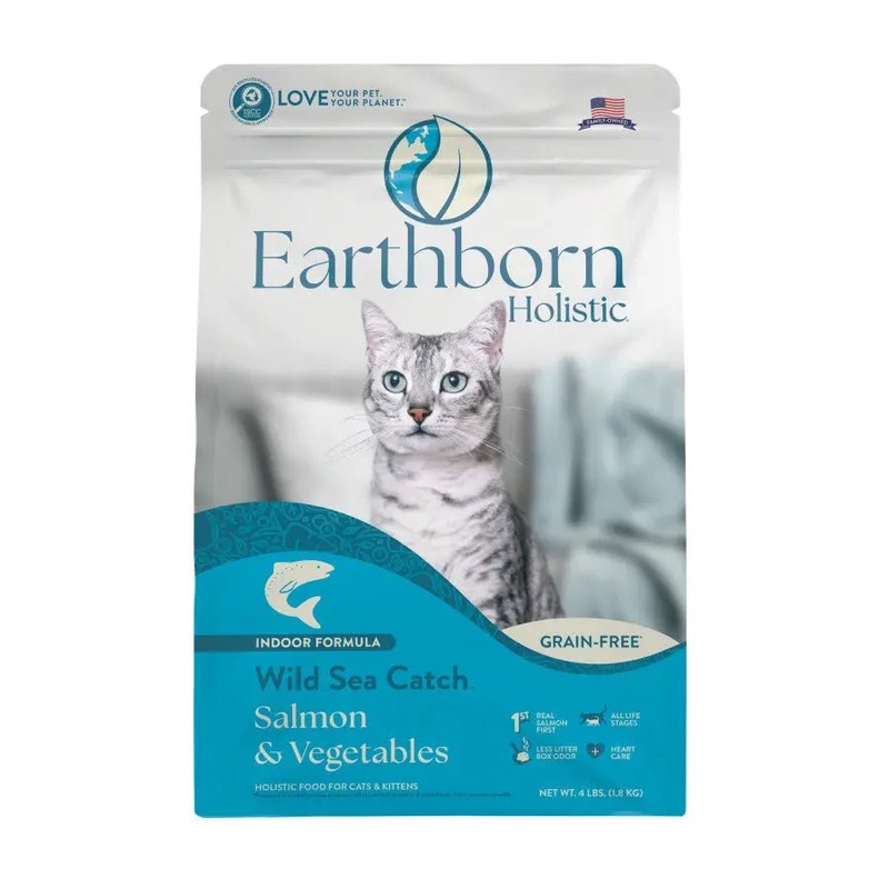 Earthborn Holistic Grain-Free Wild Sea Catch Indoor Formula Dry Cat Food