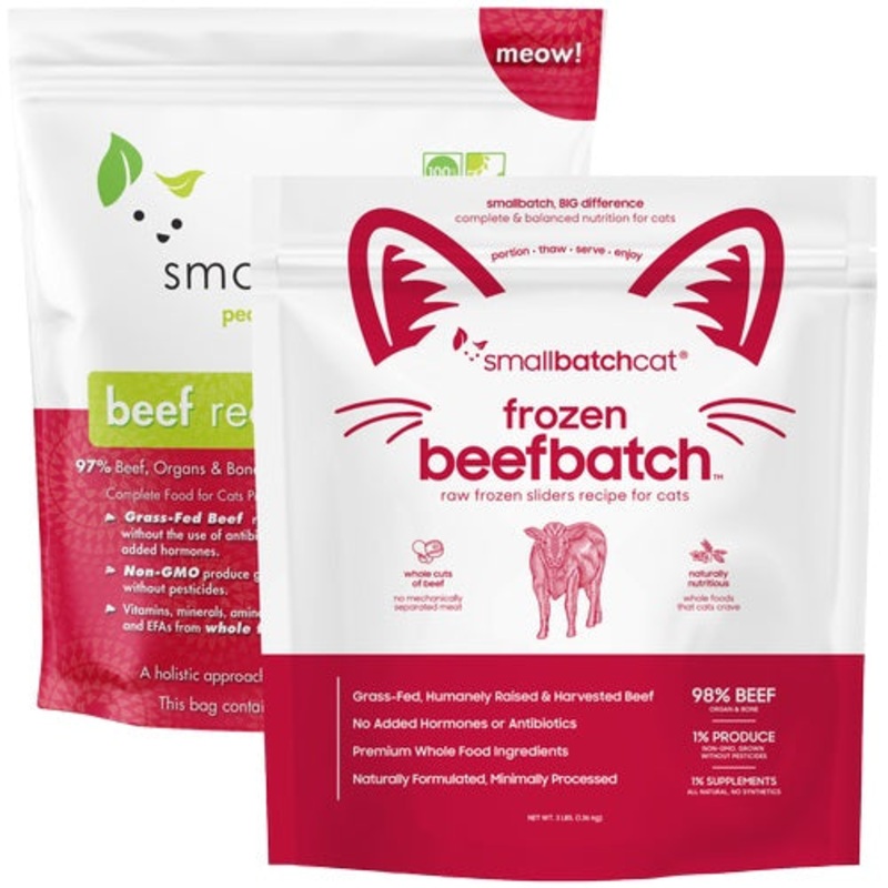 Frozen Raw Beef Cat Food by Smallbatch – No Shipping