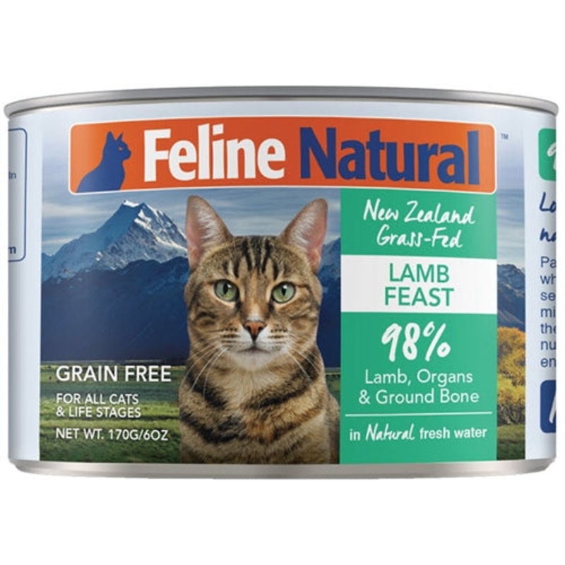 Lamb Canned Wet Cat Food by Feline Naturals 6 oz