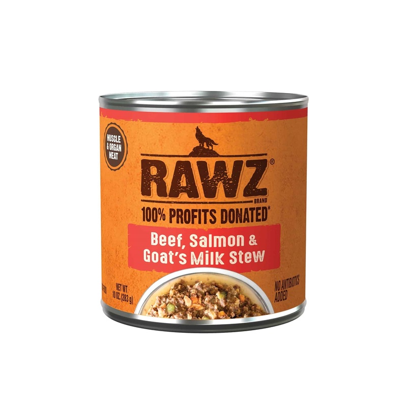 Shredded Beef, Salmon & Goat’s Milk Wet Dog Food