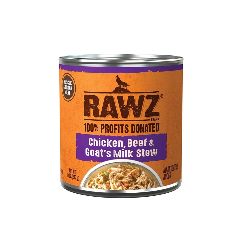 Shredded Chicken, Beef & Goat’s Milk Wet Dog Food