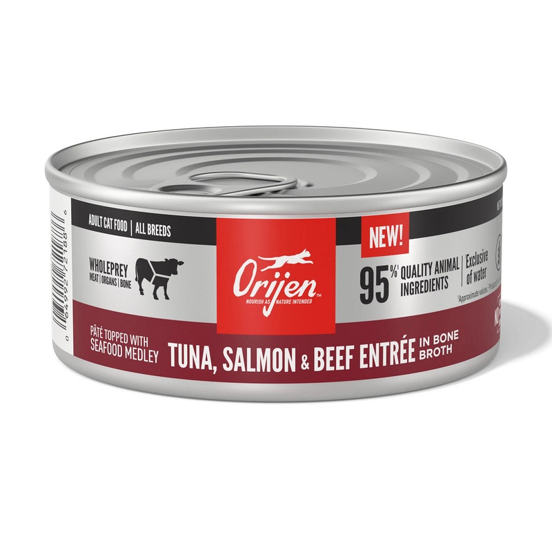 Tuna, Salmon & Beef Entre Wet Cat Food by Orijen, 5.5oz
