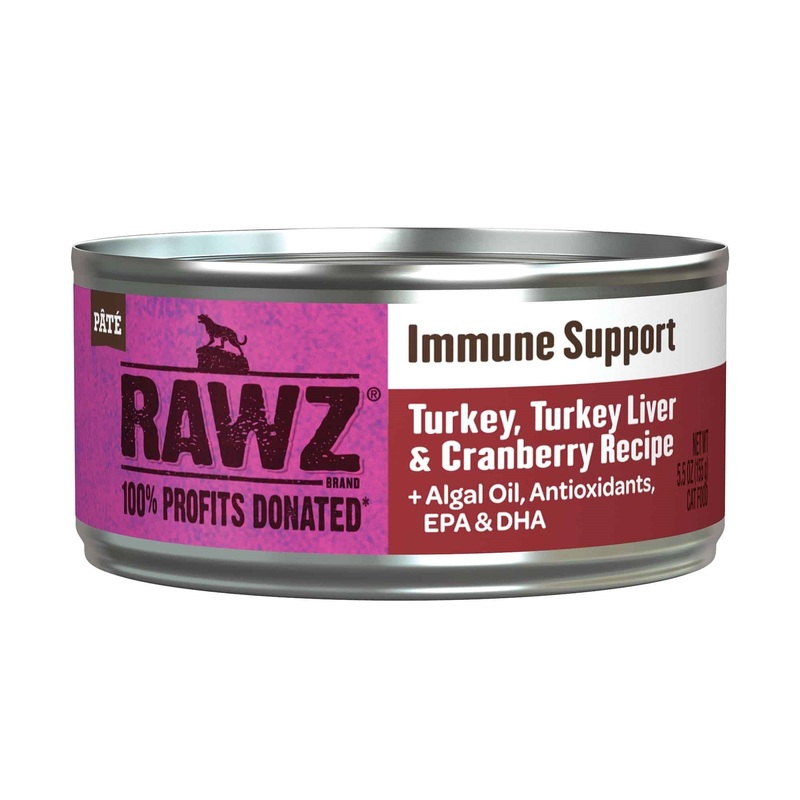 Turkey, Turkey Liver & Cranberry Pate Cat Food by Rawz, 5.5oz – Immune Support