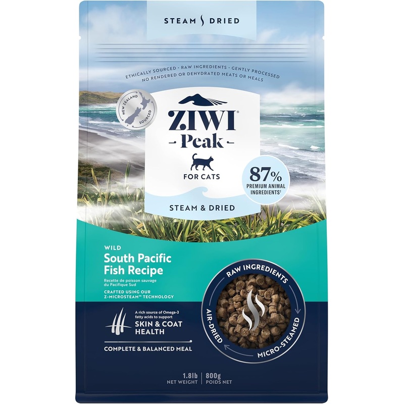 Wild South Pacific Fish Recipe Steam Dried Cat Food, 1.8lbs