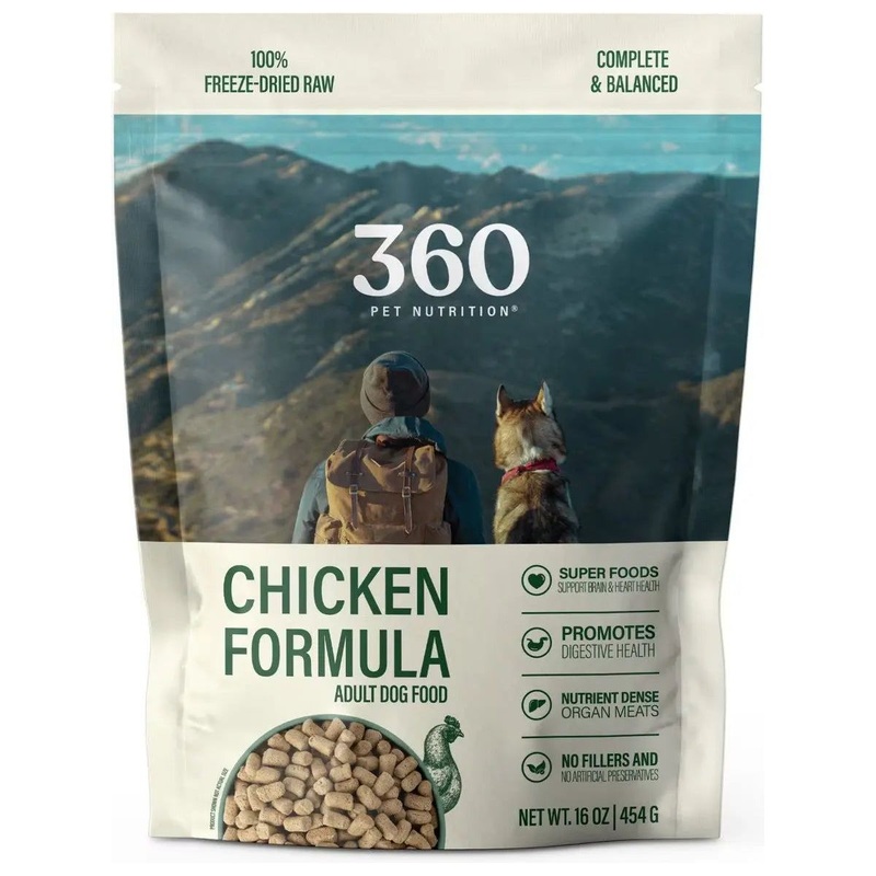 360 Pet Nutrition Raw Chicken Formula Grain-Free Freeze-Dried Dog Food