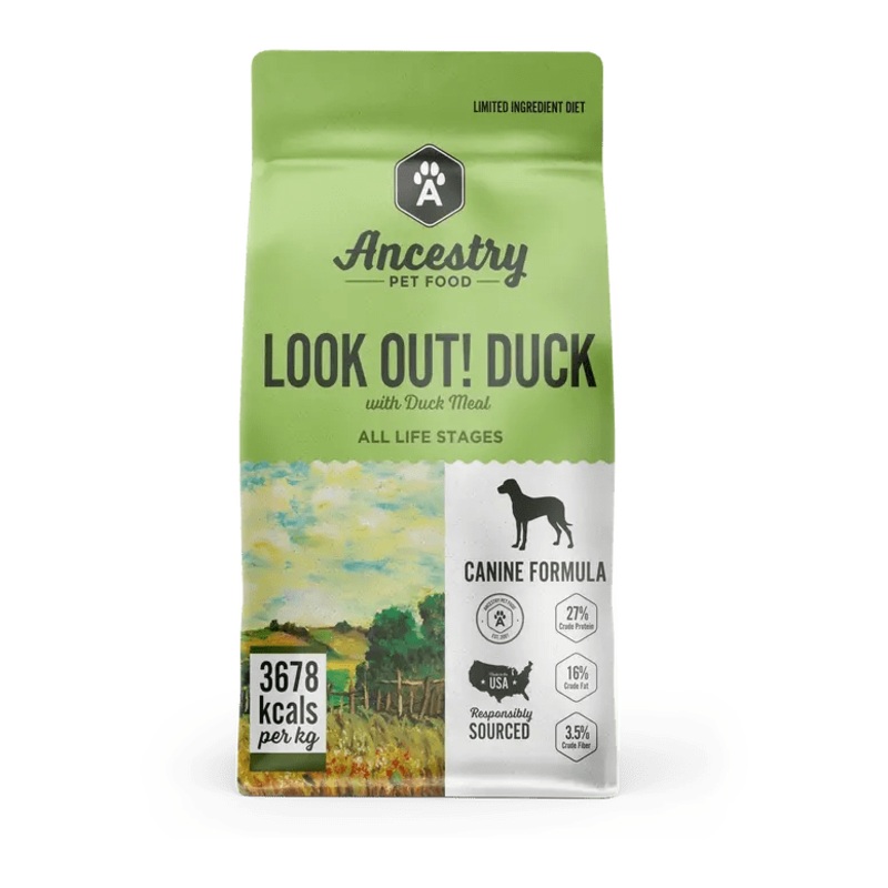 Ancestry Pet Food Duck Meal & Potato Formula Dry Kibble Dog Food