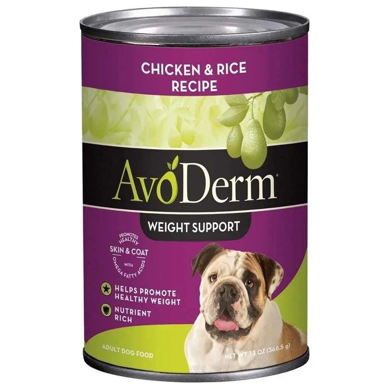AvoDerm Natural Chicken & Rice Weight Control Canned Dog Food 12ea/13oz