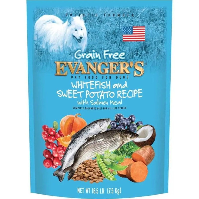 Evanger’s Grain-Free Whitefish & Sweet Potato with Buffalo Dry Dog Food