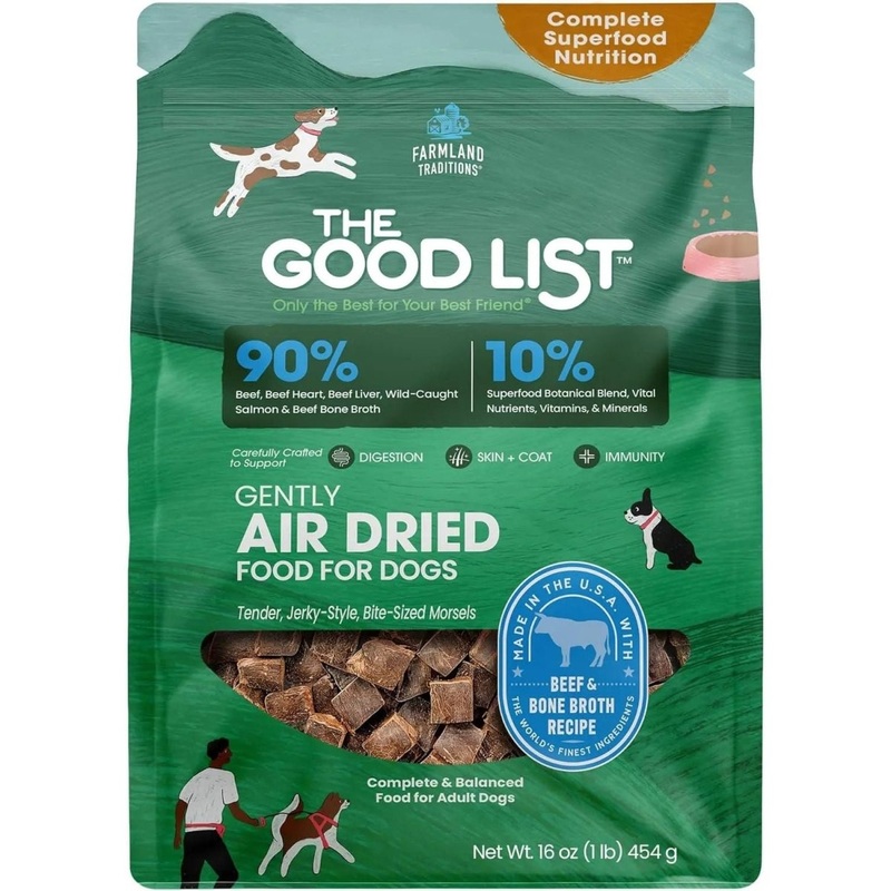 Farmland Traditions The Good List Gently Air Dried Beef & Bone Broth Dog Food
