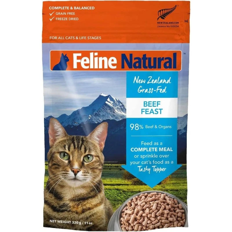 Feline Natural Beef Grain-Free Freeze-Dried Cat Food 11oz