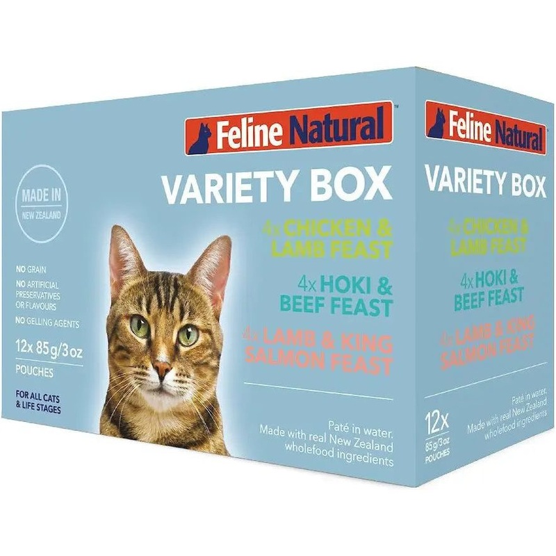 Feline Natural Feast Grain-Free Wet Cat Food Pouch 12/3oz