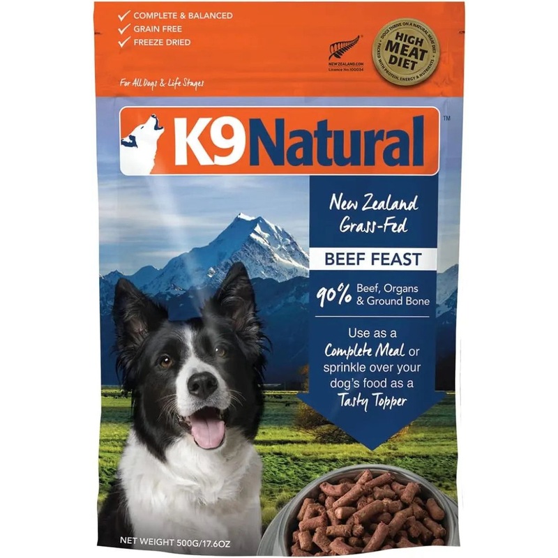 K9 Natural Beef Feast Raw Grain-Free Freeze-Dried Dog Food