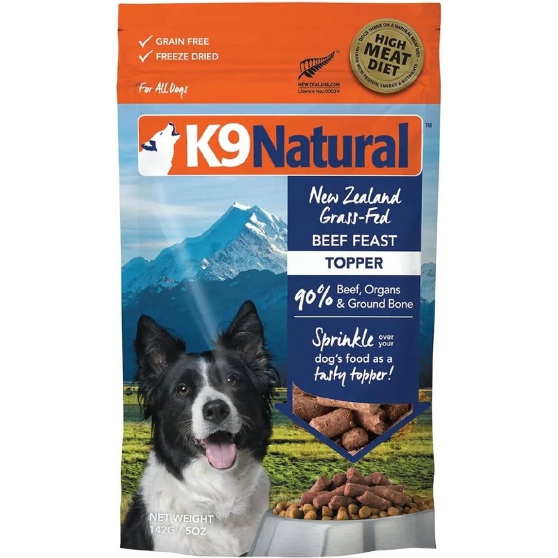 K9 Natural Beef Grain-Free Freeze-Dried Dog Food Topper 3.5oz