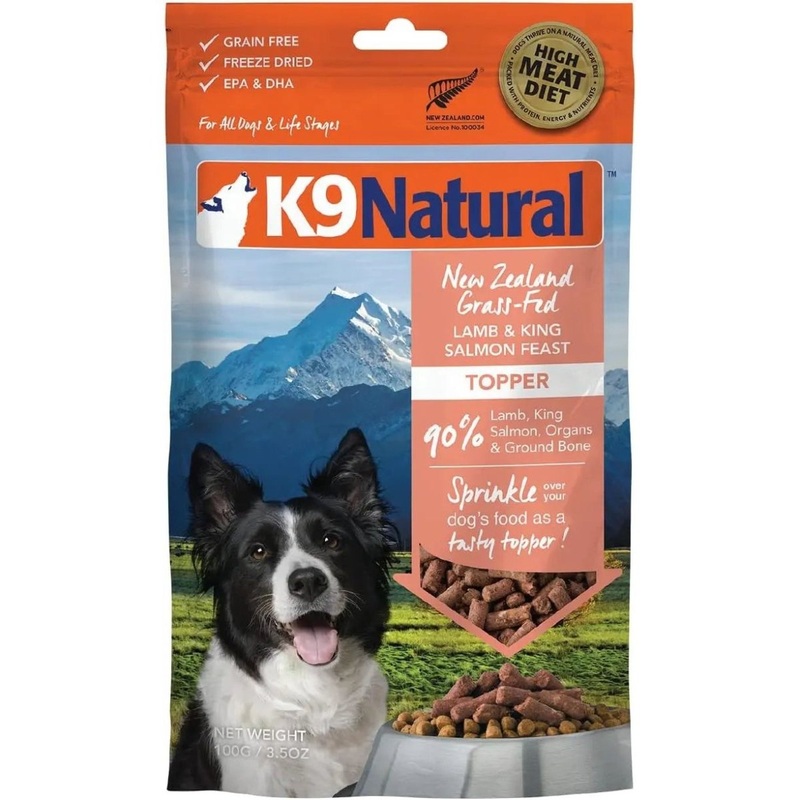 K9 Natural Lamb & King Salmon Grain-Free Freeze-Dried Dog Food Topper 3.5oz
