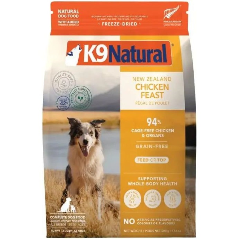 K9 Natural New Zealand Chicken Feast Grain-Free Freeze-Dried Dog Food