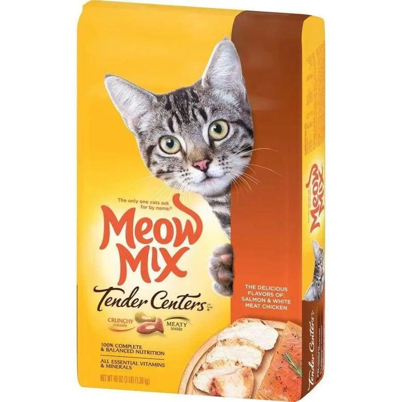 Meow-Mix Tender Centers Dry Cat Food Salmon & Chicken