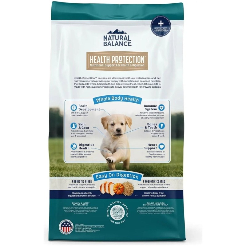 Natural Balance Health Protection Real Chicken, Brown Rice & Pumpkin Puppy Dry Dog Food