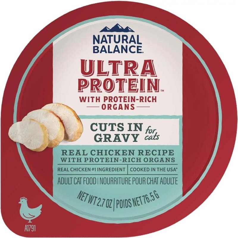 Natural Balance Pet Foods Ultra Protein Cuts in Gravy Wet Cat Food 10ea/2.7 oz