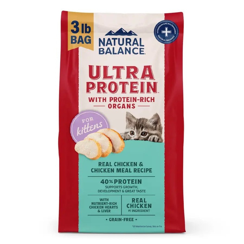 Natural Balance Ultra Protein Chicken Meal Recipe Kitten Dry Cat Food