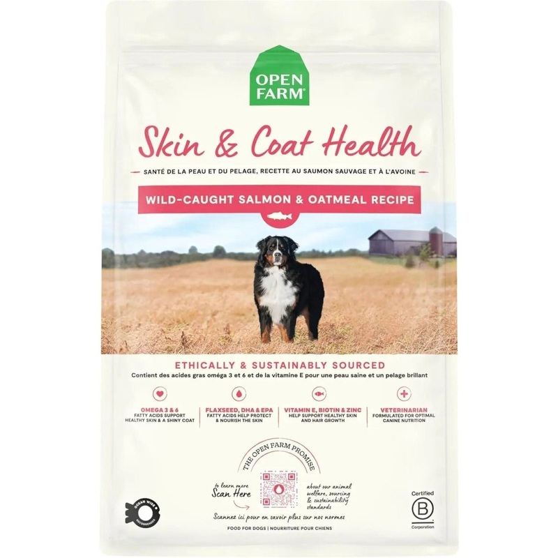 Open Farm Veterinarian Formulated Kibble Salmon & Oatmeal Skin & Coat Health Dog Food