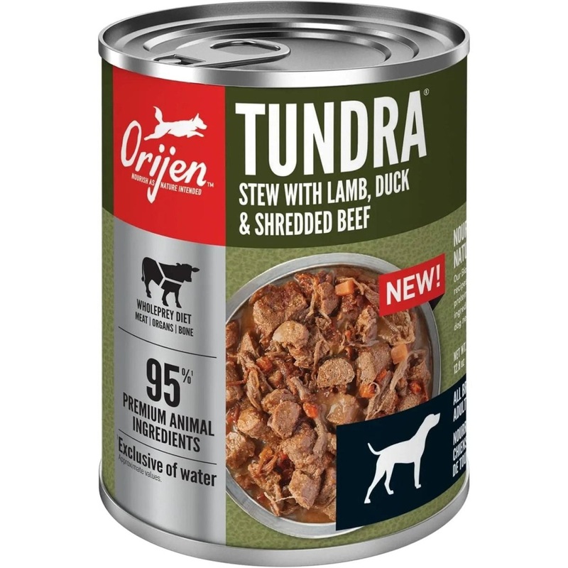 ORIJEN Real Meat Shreds Tundra Stew Grain-Free Wet Dog Food