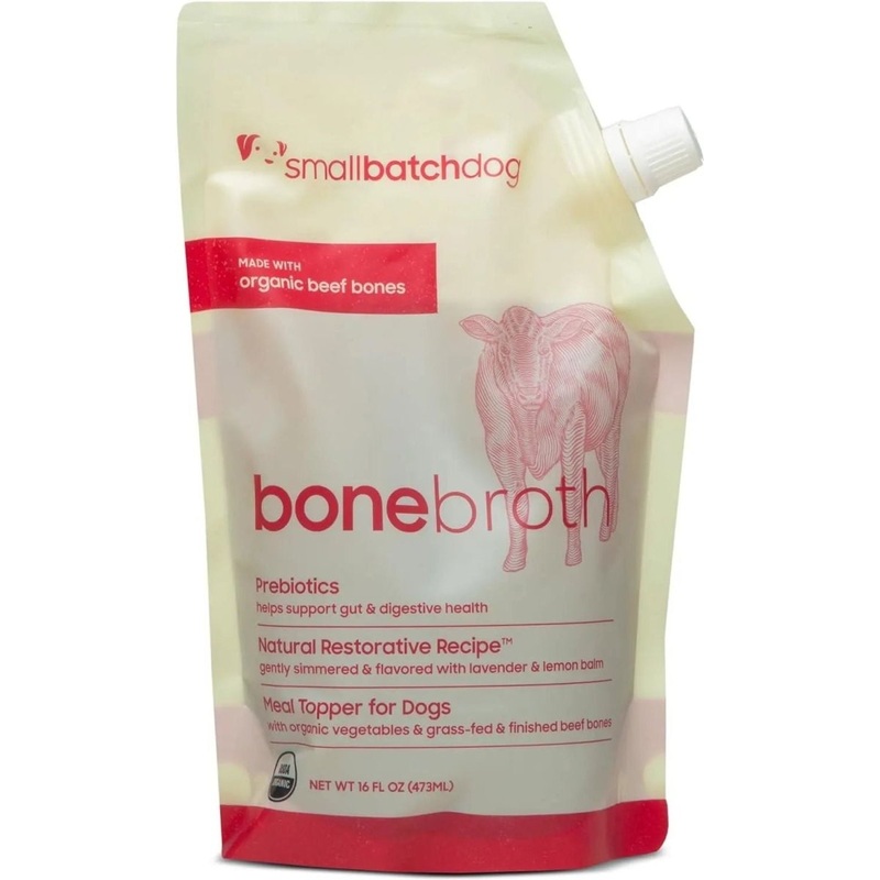 Smallbatch Pets Organic Shelf Stable Adult Beef Bone Broth Wet Dog Food Topper 16oz