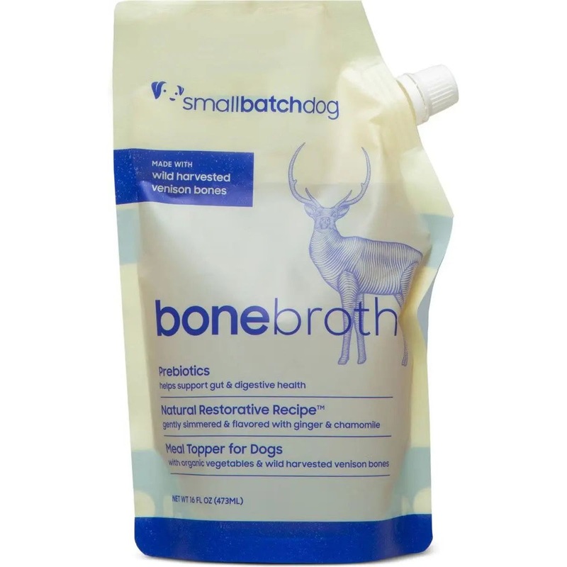 Smallbatch Pets Shelf Stable Adult Venison Bone Broth Wet Dog Food Topper 16oz
