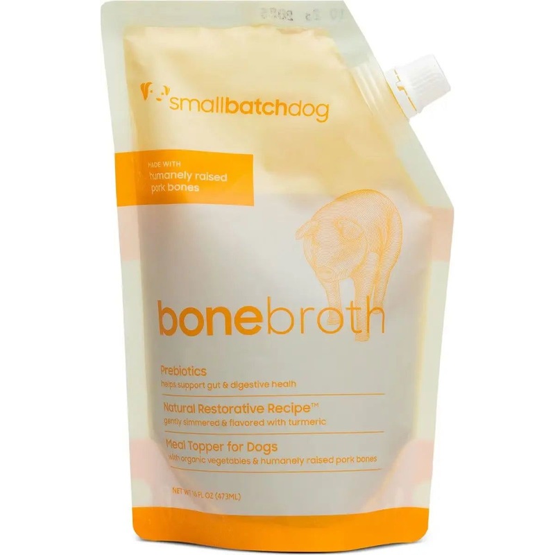 Smallbatch Pets Shelf Stable Humanely Raised Adult Pork Bone Broth Wet Dog Food Topper 16oz