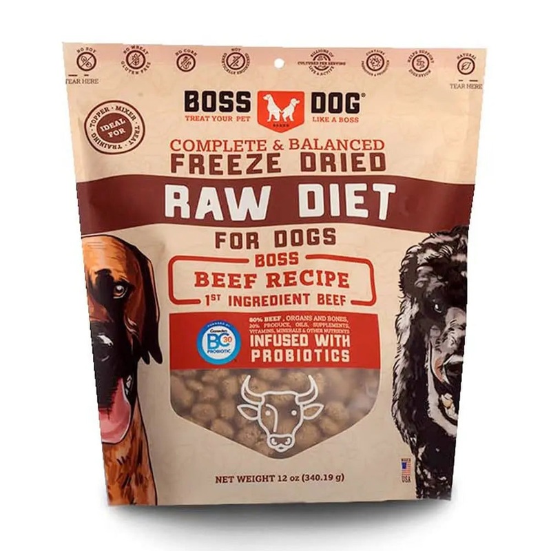 Boss Dog Complete & Balanced Freeze Dried Raw Diet Dog Food 12 Oz