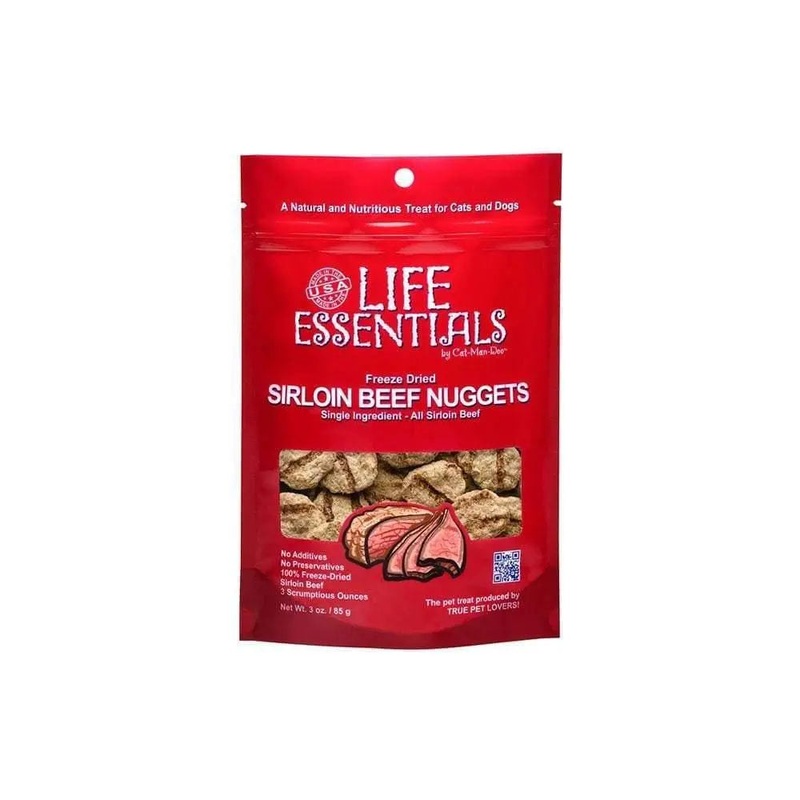 Cat-Man-Doo Life Essentials Freeze Dried Sirloin Beef Nugget for Cat & Dog