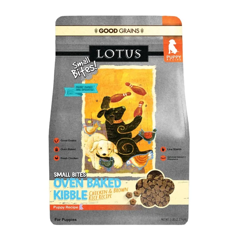 Lotus Oven-Baked Chicken Small Bites Recipe Puppy Dry Dog Food 5 lb