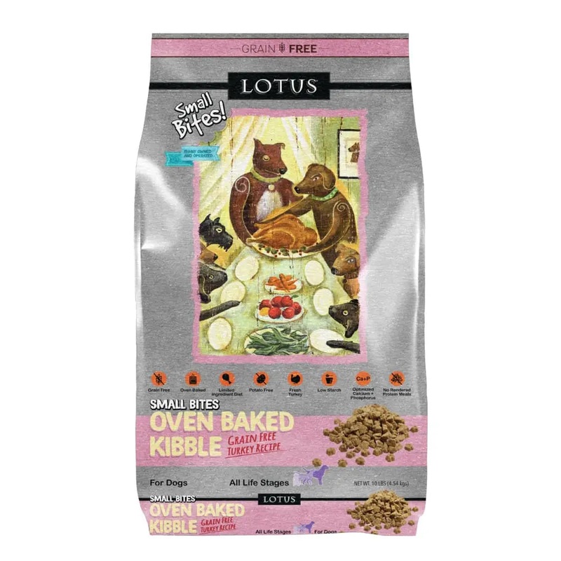 Lotus Oven-Baked Small Bites Grain-Free Turkey Recipe Dry Dog Food