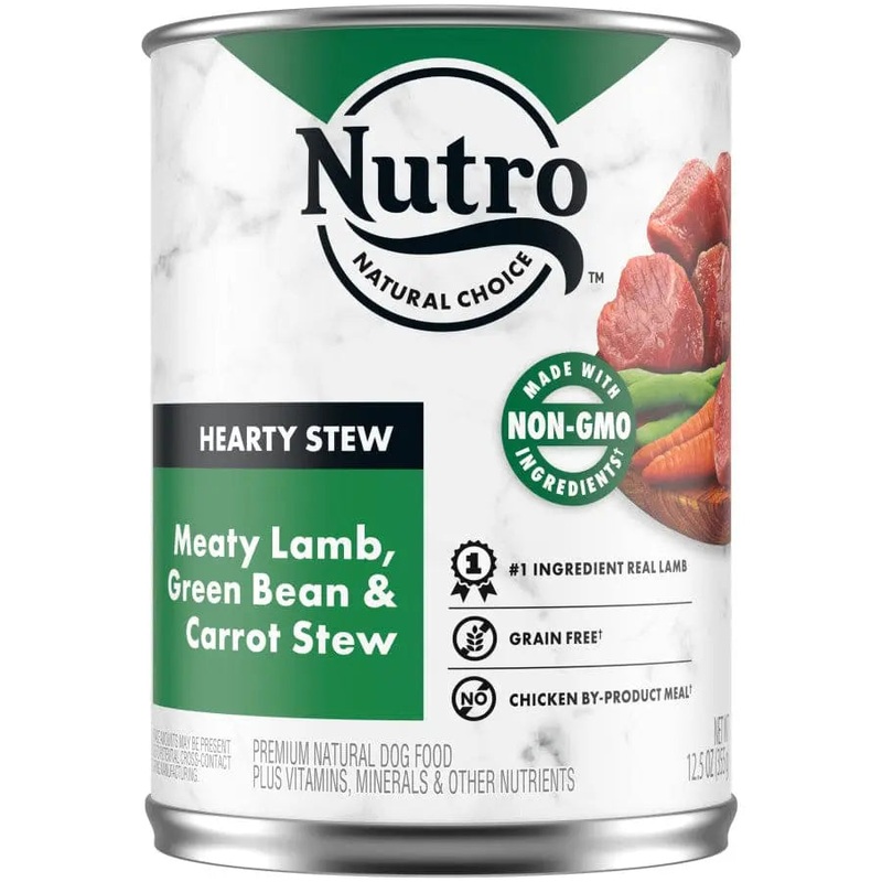 Nutro Products Hearty Stew Cuts in Gravy Adult Wet Dog Food Lamb, Green Bean & Carrot Stew,