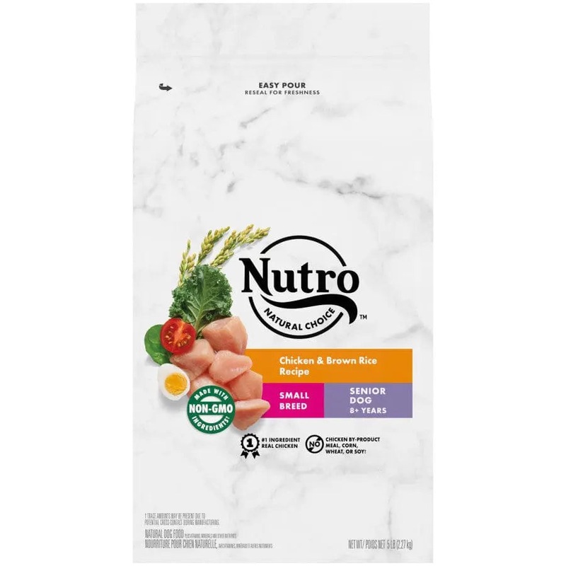 Nutro Products Natural Choice Small Breed Senior Dry Dog Food Chicken & Brown Rice, 5 lb