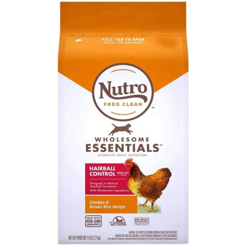 Nutro Products Wholesome Essentials Hairball Control Adult Dry Cat Food Chicken & Brown Rice
