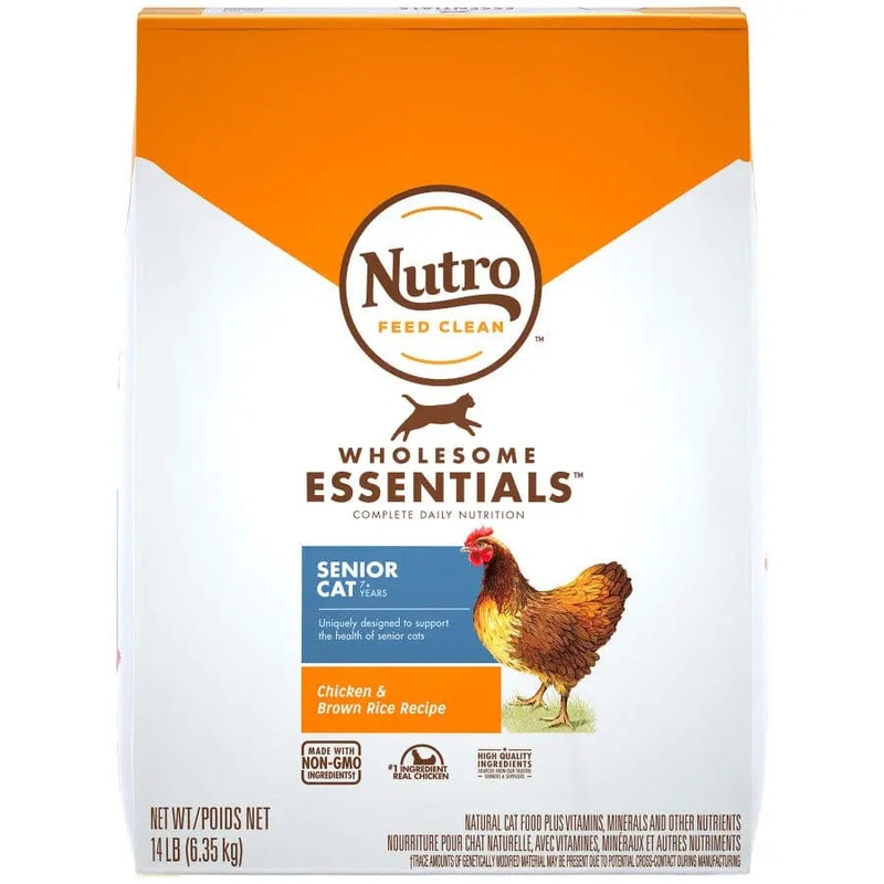 Nutro Products Wholesome Essentials Healthy Weight Indoor Senior Dry Cat Food Chicken & Brown Rice