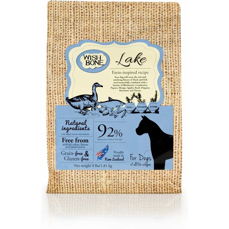 Wishbone Grain Free Lake  Cage-free New Zealand Duck Dry Dog Food