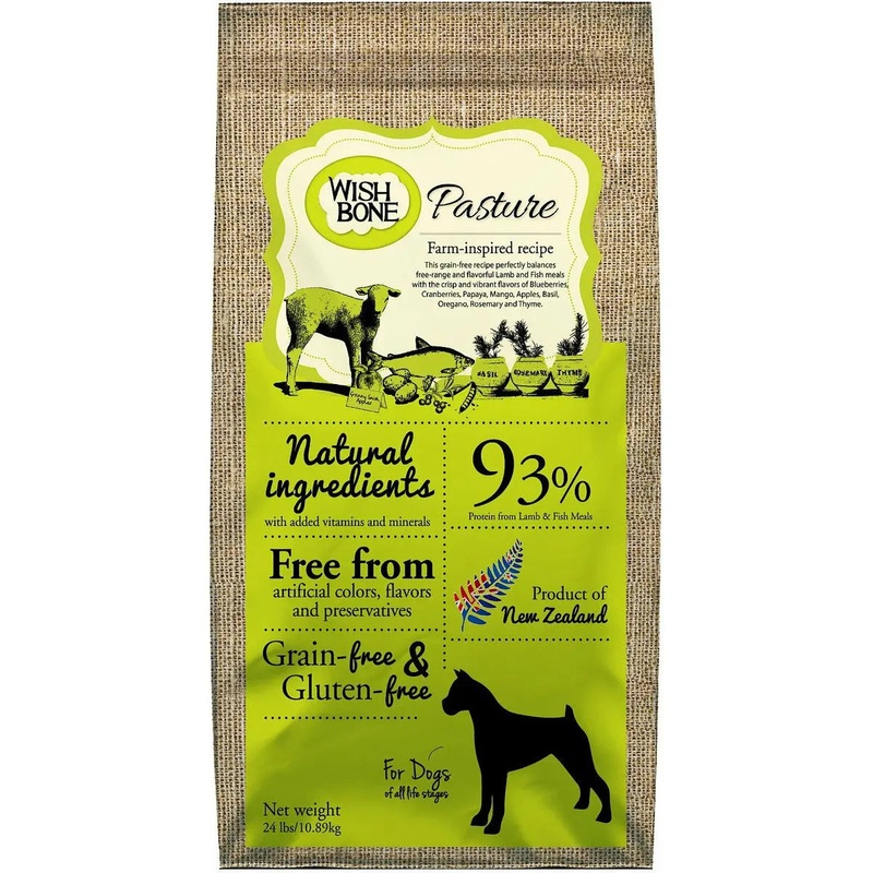 Wishbone Grain Free Pasture  Free-range Grass-fed New Zealand Lamb Dry Dog Food