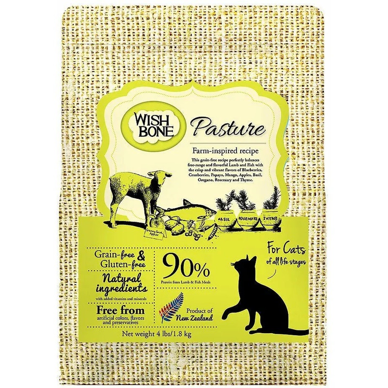 Wishbone Grain Free Pasture Grass-fed New Zealand Lamb Dry Cat Food