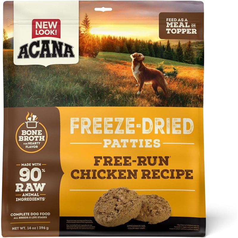 ACANA Free-Run Chicken Patties Freeze-Dried Dog Food & Topper 14 oz